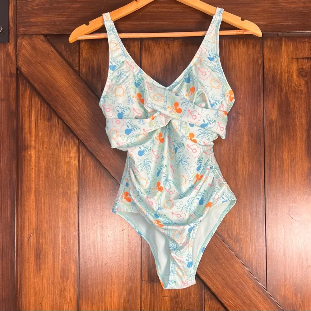 Disney Blue Mickey One Piece Swimsuit Women's S - Picture 1 of 7